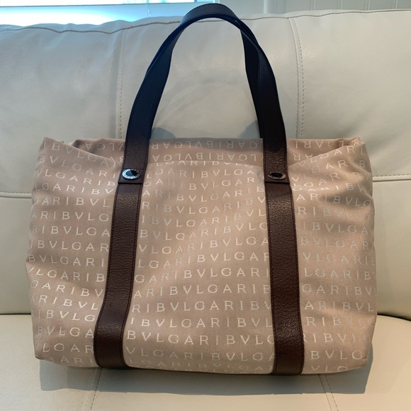 BVLGARI CANVAS TOTE BAG - Picture 2 of 11